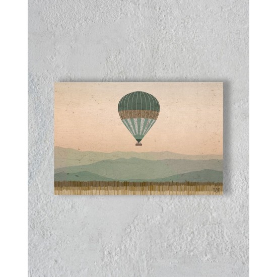 Canvas van luchtballon in savanne zonder Floating Frame